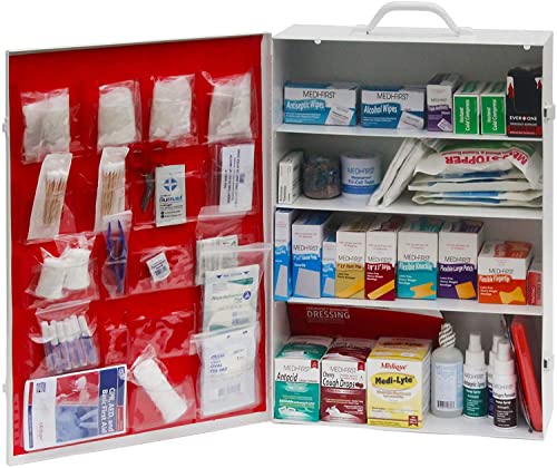 Medique AMZ, Industrial First Aid Cabinet, Filled (4-Shelf)