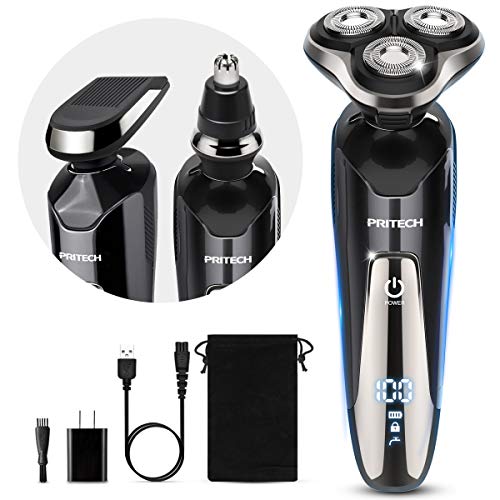 Mens Electric Razor for Men Electric Shavers for Men Electric Razors for Men Face Shaver for Mens Rechargeable Razors for Shaving Electric Cordless Men's Electric Shaver Waterproof Wet Dry by PRITECH