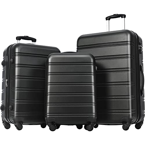 Merax Luggage sets of 3 Piece Carry on Luggage Airline Approved,Hard Case Luggage Expandable Checked Luggage Suitcase Set with Wheels