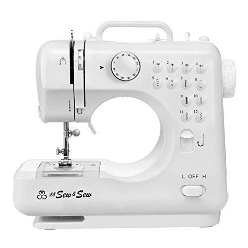 MICHLEY LSS-505+ Desktop 12-Stitch Sewing Machine, White