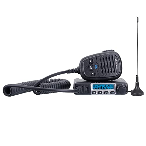 Midland – MXT115 - 15 Watt GMRS MicroMobile Two Way Radio - Off Roading Outdoor RZR Farm, Trails Radio - 8 Repeater Channels Extended Range - External Magnetic Mount Antenna - NOAA Weather Alerts
