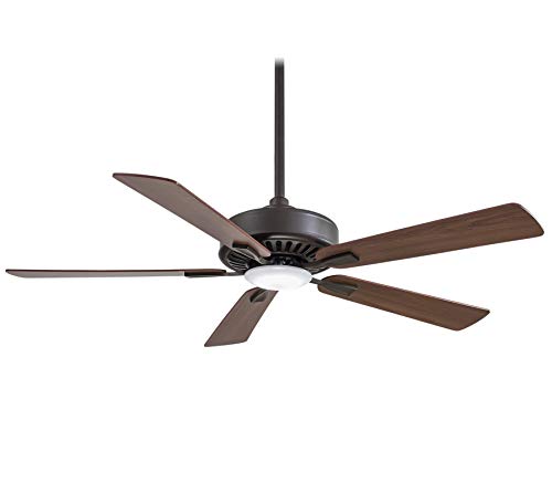 Minka-Aire F556L-ORB Contractor Plus 52 Inch Ceiling Fan with Integrated 16W LED Light in Oil Rubbed Bronze Finish