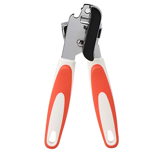 Multifunction Orange&Black Can Opener Stainless Steel Safety Manual Tin Bottle Opener Handheld Convenient Can Opener Kitchen Utensils