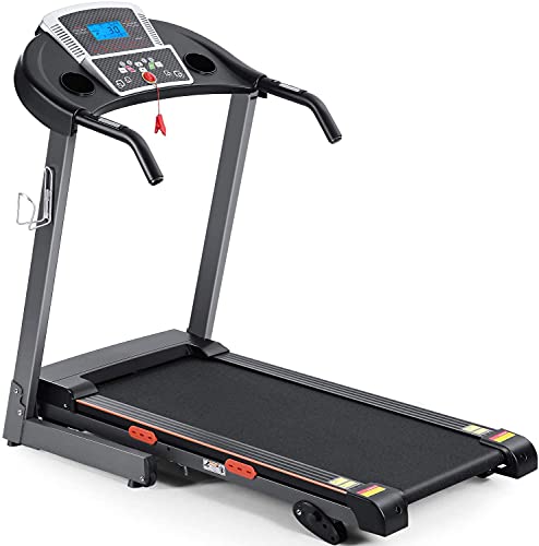 NC Treadmill for Home Folding Treadmill Running Machine Electric Treadmill with 3-Level Manuel Incline 15 Preset Training Programs on LCD Display and 2.5HP Power 8.5MPH Max Speed for Office Workout