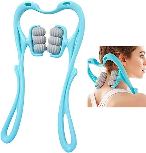 Neck massager, Neck massager roller, neck roller, Neck and Shoulder Handheld Massager with 6 Balls Massage Point, Neck Pain Relief Massager for Deep Tissue in Neck, Back, Shoulder, Waist, and Legs