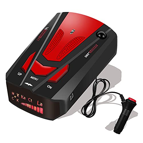 New Upgraded Car Radar Detector, Voice Alert Speed, Auto Silent Memory, 360 Degree Auto Detection, VG-2 Immunity, False Alarm Reduction, Real Time Vehicle Speed Alert System, OLED Display 3/20-1