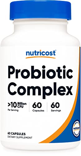 Nutricost Probiotic Complex (10 Billion CFU) 60 Capsules - Acidophilus Plus 9 Other Probiotics, Non-GMO, Gluten Free Supplement