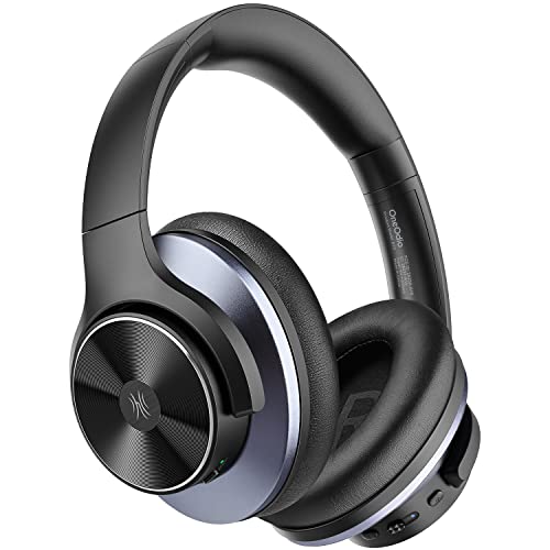 OneOdio A10 Hybrid Active Noise Cancelling Headphones, 62H Battery Life, Hi-Res Audio Sound, Wireless Bluetooth Over-Ear Headphones with Mic,Wireless Wired 2-in-1, for Travel Home Office Black
