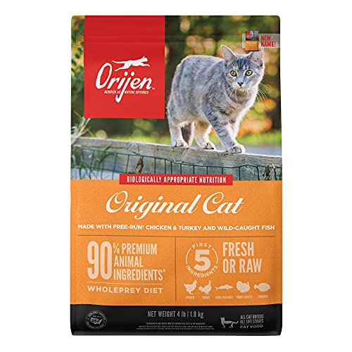 ORIJEN® Dry Original Cat Food Premium, High Protein, Fresh & Raw Animal Ingredients, 4lb