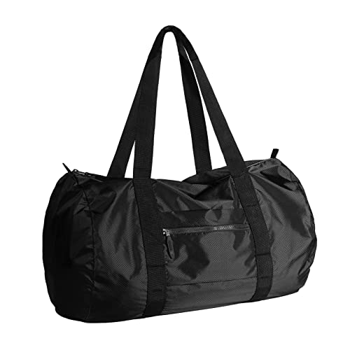 pack all Ultralight Travel Duffel Bag, Water Resistant Sports Gym Bag, 32L Lightweight Foldable Weekender Bag for Fitness, Hiking and Camping (Black)