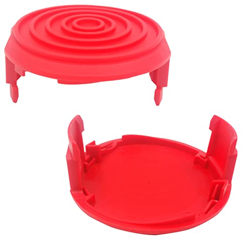QUASION Weed Eater Spool Cap Cover for Hyper Touch HT19-401-003-03,HT18-401-002-01,HT10-401-002-01,Hyper Touch Electric String Trimmer Replacement Parts,Red,2 Pack