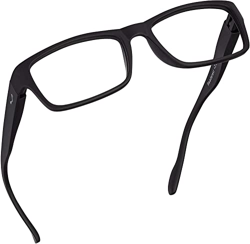 Readerest Blue Light Blocking Reading Glasses, Computer Glasses, fashionable for men and women, Anti Glare, Anti Eyestrain (Black, 1.25 Magnification)