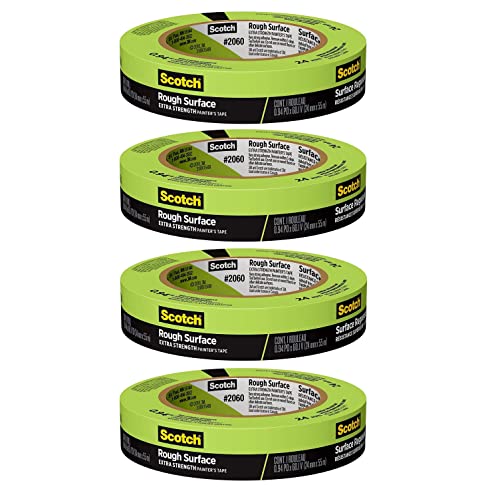 Scotch Painter's Tape 2060-1A 2060 Masking Tape, 1-Inch by 60-Yard, Green, 4 Pack