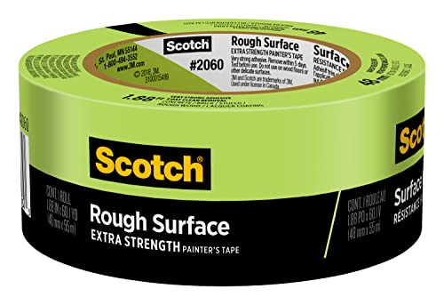 Scotch Painter's Tape 2060-48MP ScotchBlue Rough Surface Painters Tape, 1.88" Width, Green