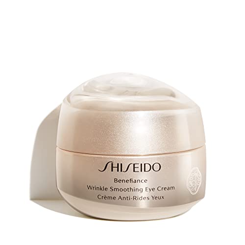 Shiseido Benefiance Wrinkle Smoothing Eye Cream - 15 mL - Visibly Improves Five Types of Eye Wrinkles, Dark Circles & Puffiness - 48-HR Hydration - All Skin Types - Non-Comedogenic