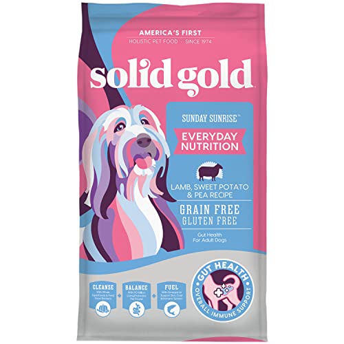 Solid Gold - Sunday Sunrise Dry Dog Food - Lamb, Sweet Potato & Pea Recipe for Everyday Nutrition - Grain Free & Gluten Free