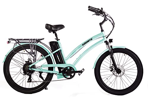 Soumye 48V500W13Ah 26" Step-Thru Beach Cruiser Electric Bicycle City E-Bike Mountain Bike (Step-Thru Green)…