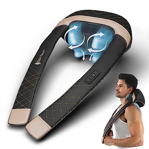 SpiriTouch Pro Neck and Shoulder Massager,Most Human-Hand-Like Shiatsu Neck and Back Massager,Stronger Massage for Neck Pain Relief Deep Tissue,4 Massage Techniques,Relax at Home,Car, Gift for Men