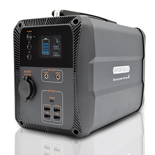 SR Portables Cleo 400Wh Solar Generator, 300W Portable Power Station with 8+Hr Battery Standby, Easy-to-Use, Lightweight & Quiet Backup Generator Aluminum Body for Home, Camping, Indoor or Outdoor Use