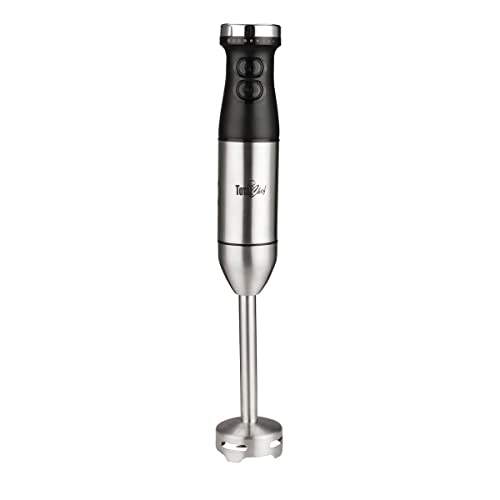 Total Chef Variable Speed Hand Blender With Turbo Boost Watt Grey Plastic Stainless Steel Multiple Speeds