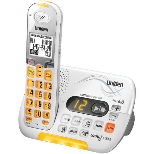 Uniden DECT 6.0 Cordless Phone with Caller ID Answering System - White (D3097)