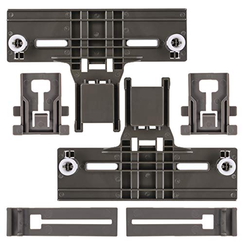 [UPGRADED] Dishwasher Upper Rack Parts 6 Pack (W10350376 Dishwasher Top Rack Adjuster & W10195839 Adjuster & W10195840 Positioner), For Whirlpool Kenmore Elite 665 Dishwasher, W10350374