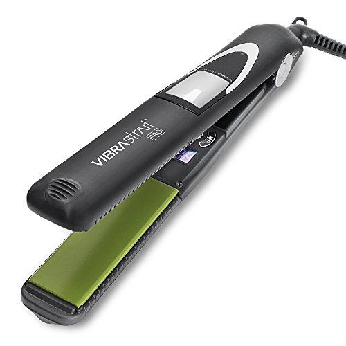 Vibrastrait Pro Vibrating Ceramic Tourmaline Ionic Flat Iron, 1-inch | Fast, Frizz-Free Ceramic Hair Straightener | Easy, Gentle Glide for Waves, Curls, Smooth Hair | Professional Hair Styling Tools