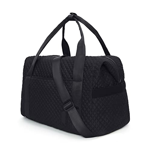Weekender Bags for Women, BAGSMART Gym Bag Duffle Overnight Bag for Travel Essentials, Large Hospital Bag for Labor and Delivery（Black）