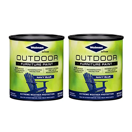 Wolman 360349-2PK Outdoor Furniture Paint, Quart, Navy Blue, 2 Pack
