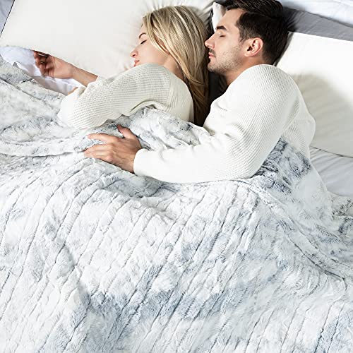 WOOMER [5 Year Warranty] Heated Blanket Full Size Electric Blanket 77"x 84", Soft Faux Fur Fast Heating Blanket, 10 Heating Levels & 0.5-12H Auto Off, Over-Heat Protection, ETL Certification