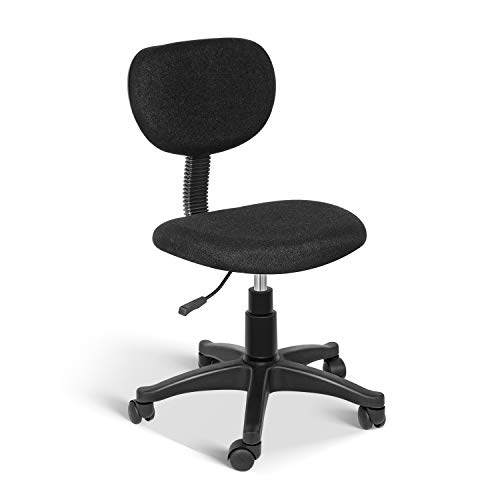 YSSOA Office Ergonomic Mesh Computer Chair with Wheels & Arms, Black, Lumbar Support
