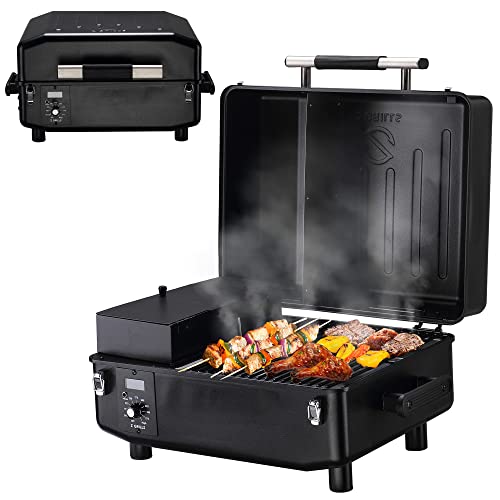 Z GRILLS Portable Wood Pellet Grill & Smoker for Outdoor BBQ, 202 sq.in Cooking Area Black